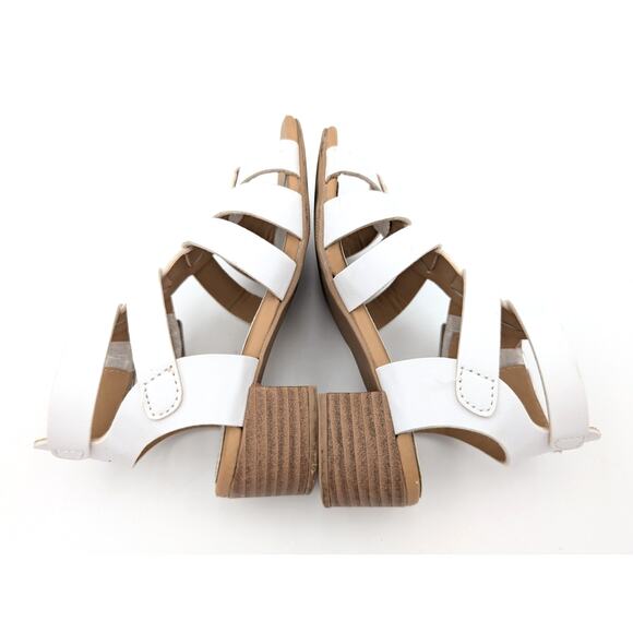 Rachel Shoes Lil Jenette Ankle Strap Block Heel Sandals White Size US10M EU27 - Picture 6 of 12